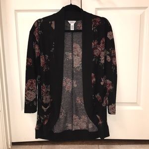 Long open cardigan